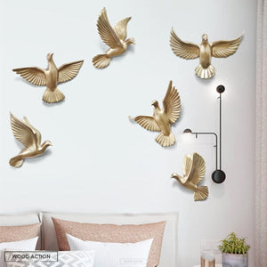 6 Pigeon Wall Décor