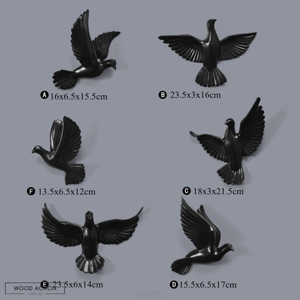 6 Pigeon Wall Décor