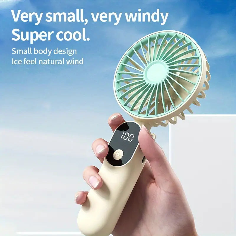1200mAh battery handheld fan usb charging personal pocket fan mini portable small fan